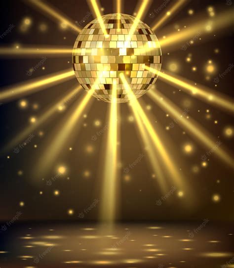 Premium Vector | Night party background. disco ball with reflected ...