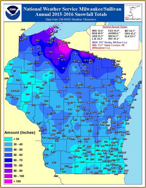 Snow Depth Map Wisconsin Map : Resume Examples