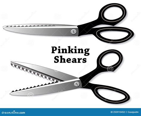 Pinking Shears for Sewing, Tailoring and Quilting Stock Vector - Illustration of handles ...