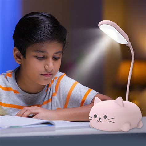 USB Eye Protection Desk Lamps Cute Cat Night Light 400mAh Reading Lamp (Pink) - Walmart.com