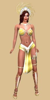 Second Life Marketplace - *Goddess* Akna Mayan Goddess Mesh Outfit - Pearl