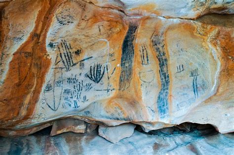 Aboriginal Cave Paintings at Yourambulla, South Australia