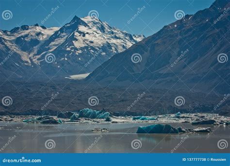 Majestic Tasman Glacier and Floating Icebergs on the Tasman Lake, NZ ...