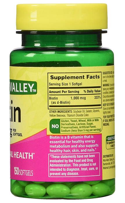 Spring Valley Biotin Softgels 1,000 mcg Supplement Review