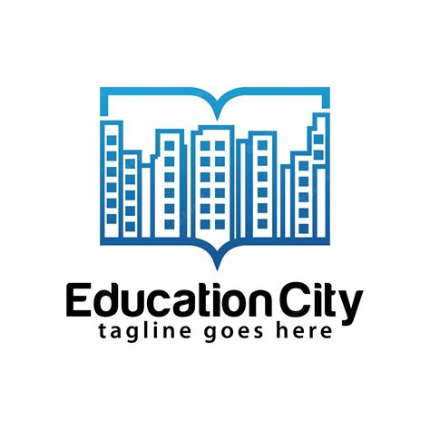 Premium Vector | Education city logo design template