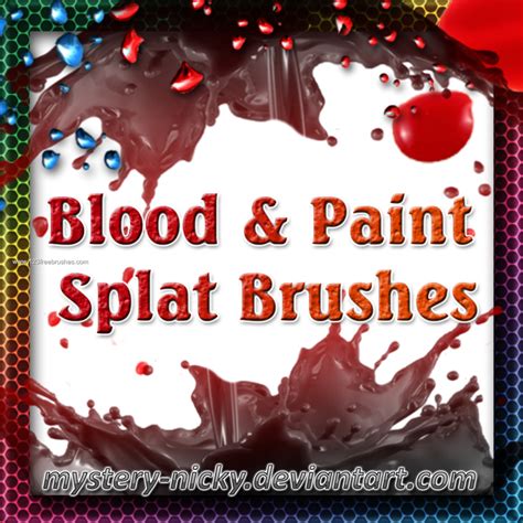 Blood and Paint Splat | Cool Photoshop | 123Freebrushes