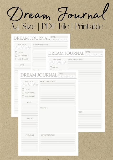 Dream Journal Template