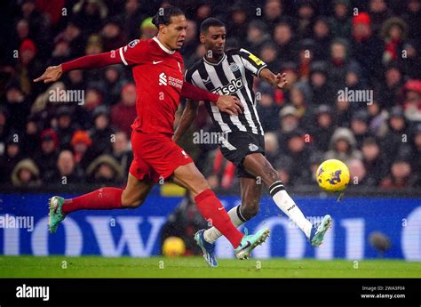 Newcastle United's Alexander Isak scores their side's first goal of the ...