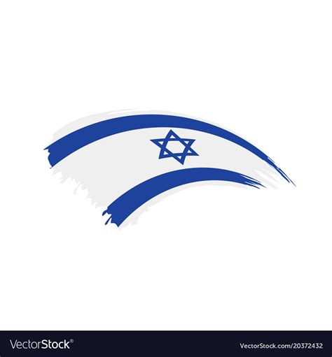 Israel flag Royalty Free Vector Image - VectorStock