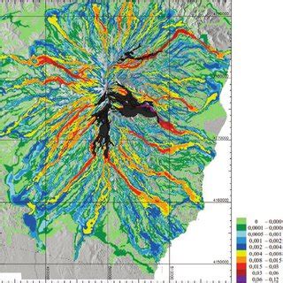 Lava-flow hazard map at Mount Etna, constructed using the learning ...