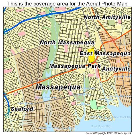 Aerial Photography Map of Massapequa Park, NY New York