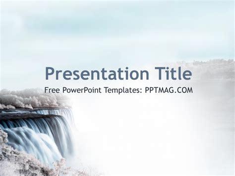 Free Waterfall PowerPoint Template - Prezentr