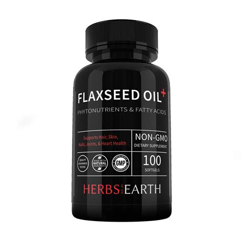 Flaxseed Oil Capsules 1000 mg 100 softgels – fitbinge