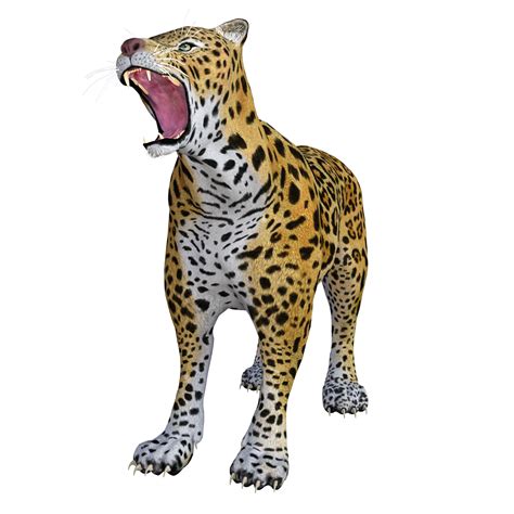 Jaguar 3d pose illustration model 10922297 PNG