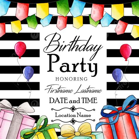 Birthday Clipart Invitation