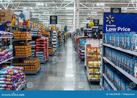 Rows with Products in Walmart. Walmart Inc Editorial Image - Image of food, customer: 146229535