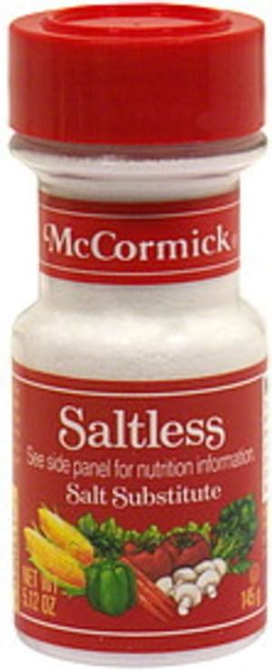 McCormick Salt Substitute Saltless - 5.12 oz, Nutrition Information | Innit