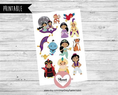 60% OFF SALE Aladdin stickers-Aladdin clipart stickers-Disney Aladdin ...