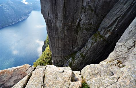 Fiord Lysefjorden, Klif Preikestolen, Norwegia