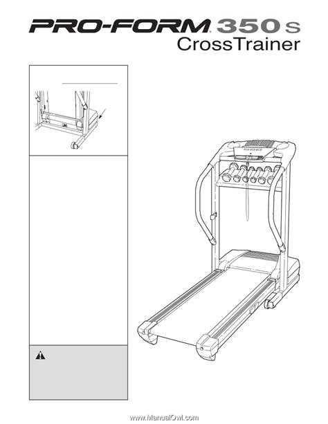 ProForm 350s Crosstrainer Treadmill | English Manual