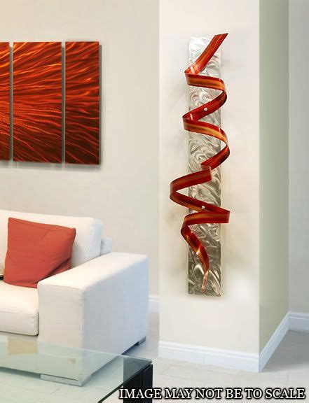 Escultura de pared de Metal Rojo & naranja - arte de pared de Metal… | Decoración de unas ...