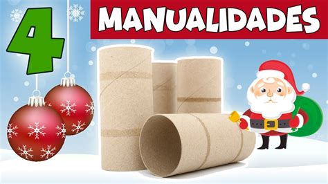 4 MANUALIDADES PARA NAVIDAD CON RECICLAJE Adornos fáciles - YouTube