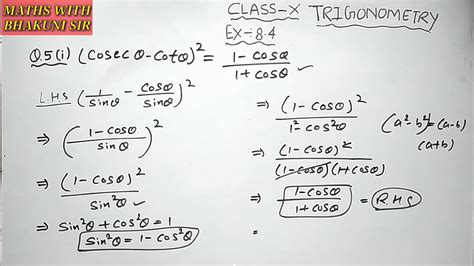 SOLUTION: Class 10 mathematics trigonometry exercises 30 solutions ...