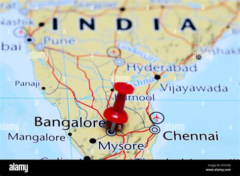 Bangalore india city map hi-res stock photography and images - Alamy