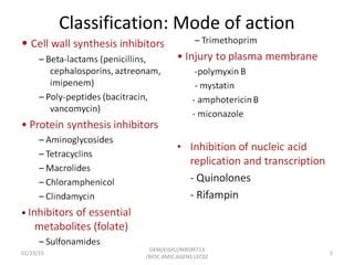 Classes of antimicrobial agents | PPT