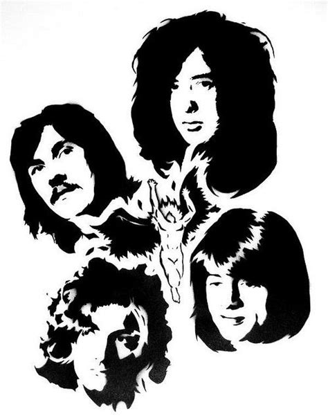 led zeppelin stencil | Zeppelin art, Led zeppelin art, Silhouette art