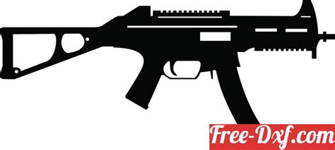 Download M16 Rifle Silhouette XcUCB High quality free Dxf files,