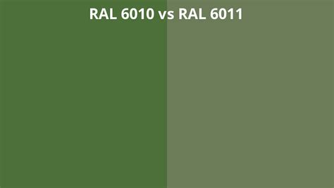 RAL 6010 vs 6011 | RAL colour chart UK