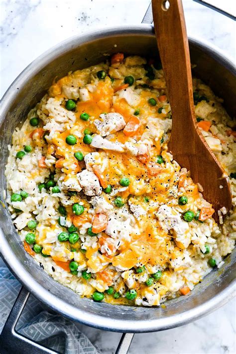 One Pot Chicken and Rice Casserole | Creamy chicken and rice, Easy chicken and rice, Foodie crush