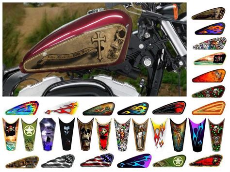 Buy Motorcycle Tank Decals / Sets - for Harley Davidson Sportster Honda ...