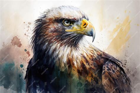 Premium AI Image | Painting of an Eagle in watercolor A picture of an ...