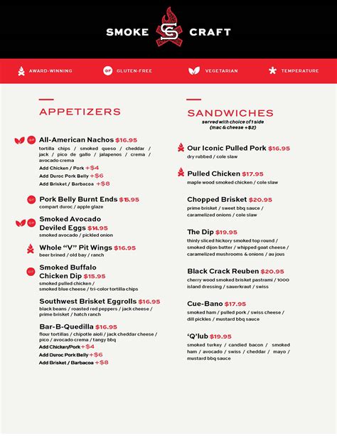 MENU - Smokecraft Modern Barbecue