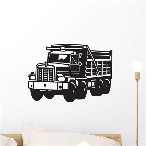 Dump Truck Vinyl Ready Wall Decal by Wallmonkeys Peel and Stick Graphic ...