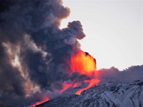 Etna : Eruption From Volcano Etna In Sicily Italy January 18 2021 ...