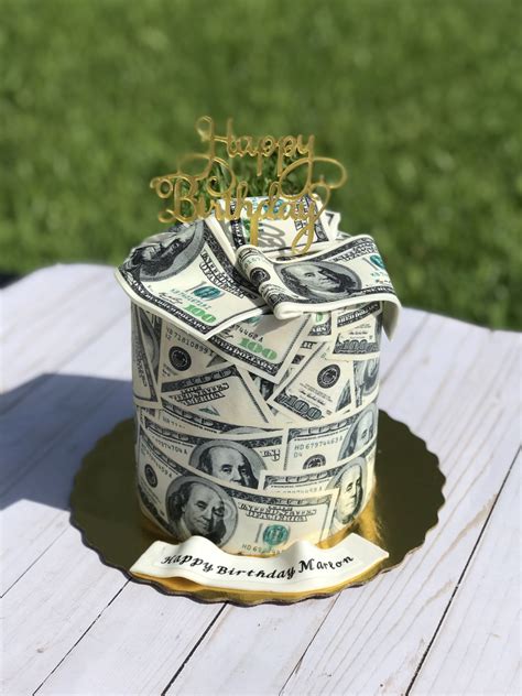 Money Wrapped Cake | Custom birthday cakes, Cake designs birthday, Money birthday cake