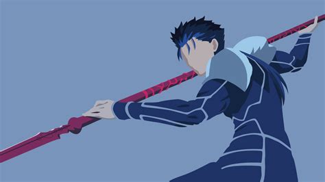 Fate Stay Night - Lancer (Minimalist Wallpaper) by Atomy9 on DeviantArt