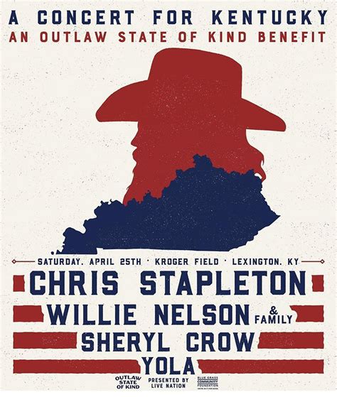 Chris Stapleton, Willie Nelson and Sheryl crow concert poster | Chris ...