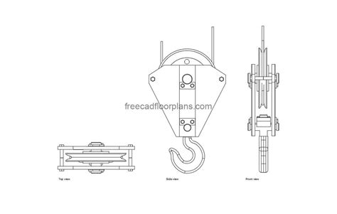 Crane Hook - Free CAD Drawings