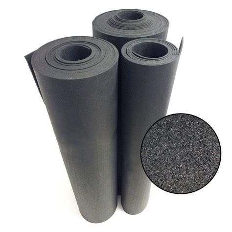 Rubber-Cal Rubber Flooring Rolls - 6mm x 4ft Wide x 5ft Long Roll - Black Rubber Mat - Walmart.com