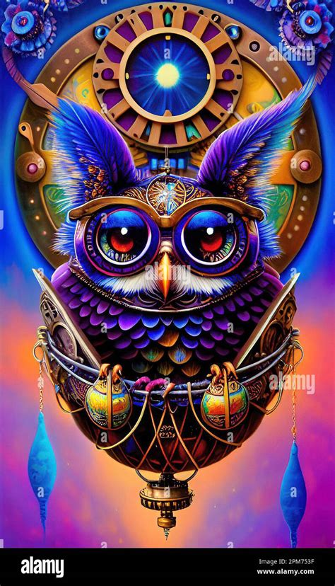 Steampunk Owl Art Stock Photo - Alamy