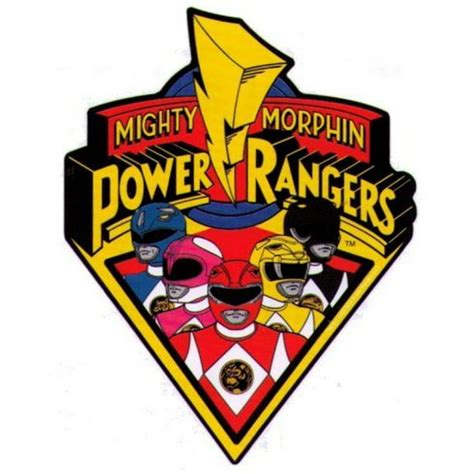 Mighty Morphin Power Rangers Logo & Characters Sticker - 4" x 4.5 ...