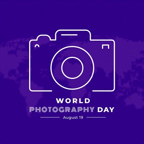 World photography day celebration poster with outline camera - Download Free Vectors, Clipart ...