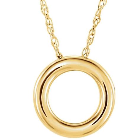 14kt yellow gold interlocking circle necklace | Freedman Jewelers ...