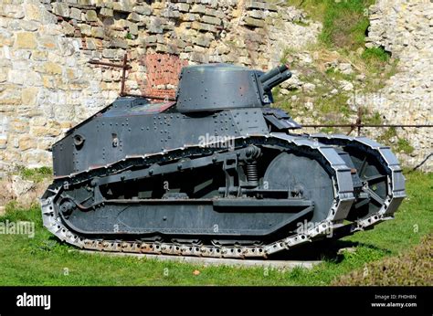 French Renault FT 17 revolutionary light tank with tracks and turret Belgrade Military Museum ...