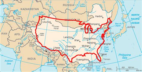 China Vs Usa Size Map – Topographic Map of Usa with States