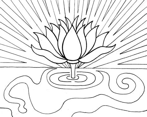 Lotus Flower Coloring Page at GetColorings.com | Free printable colorings pages to print and color